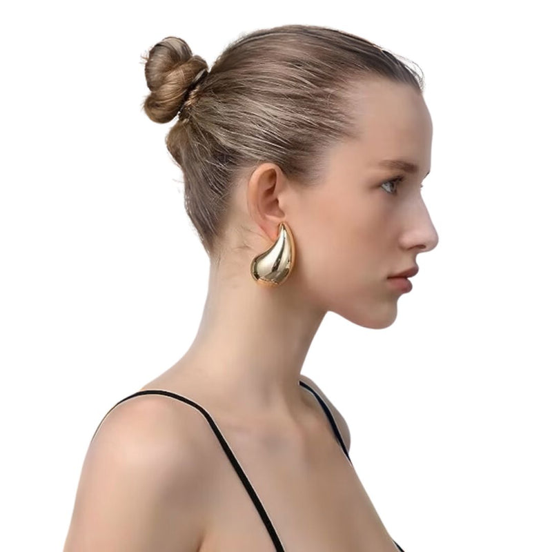 Serenity Teardrop Gold Earrings